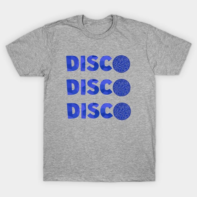 1970 RETRO Blue Disco Ball T-Shirt by SartorisArt1